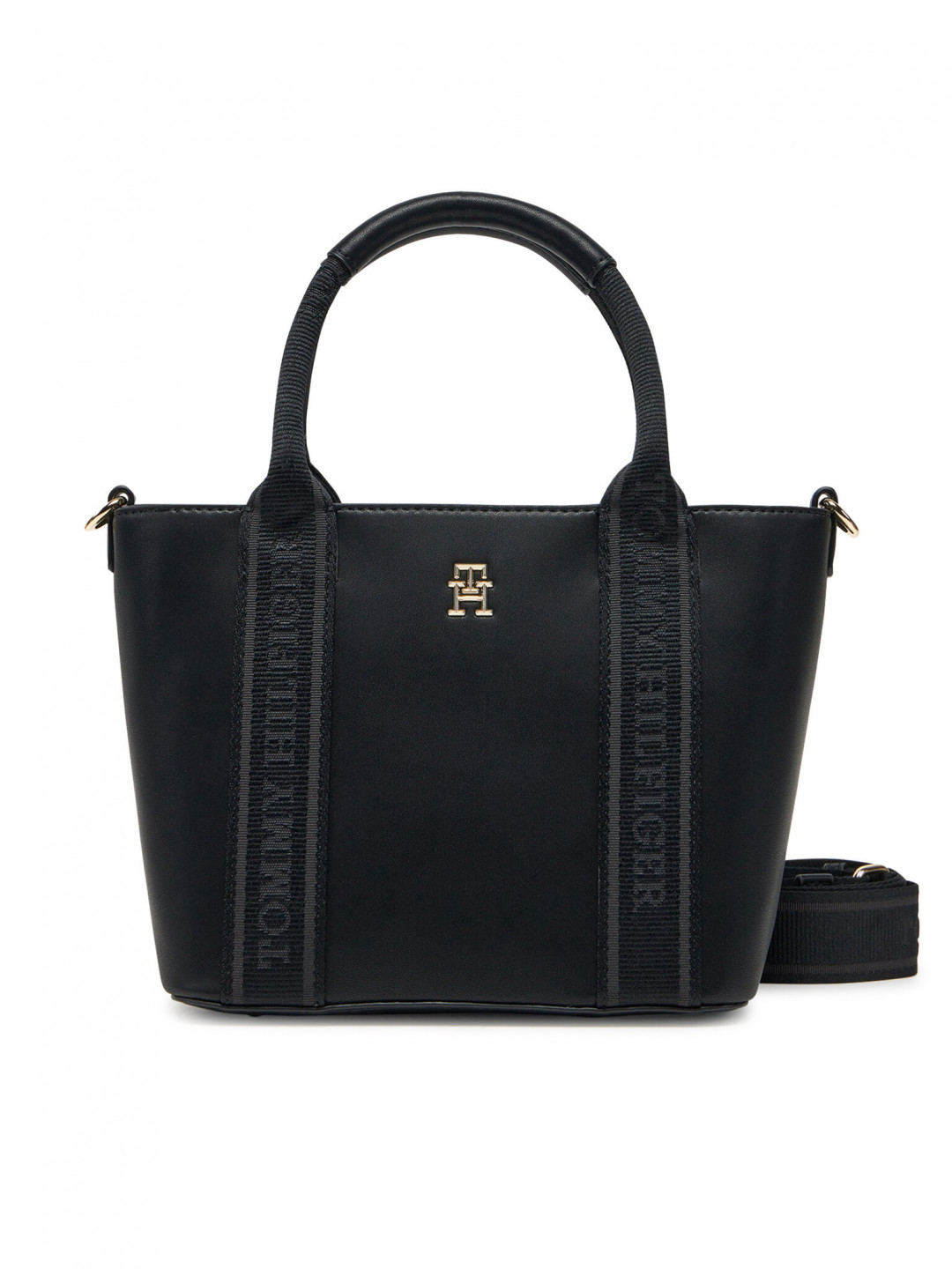 Tommy Hilfiger Kabelka Th Logotape Mini Tote AW0AW17201 Černá